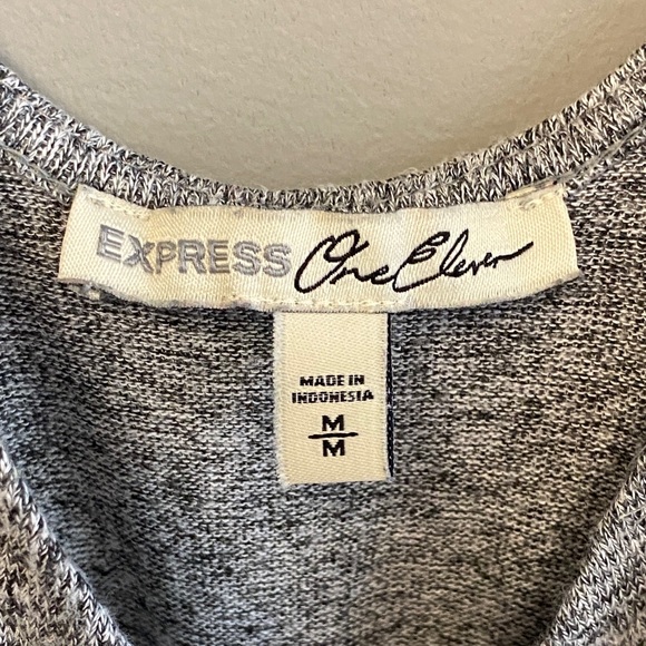 Express Grey Sleeveless Surplice Jumpsuit (M) - Picture 2 of 7